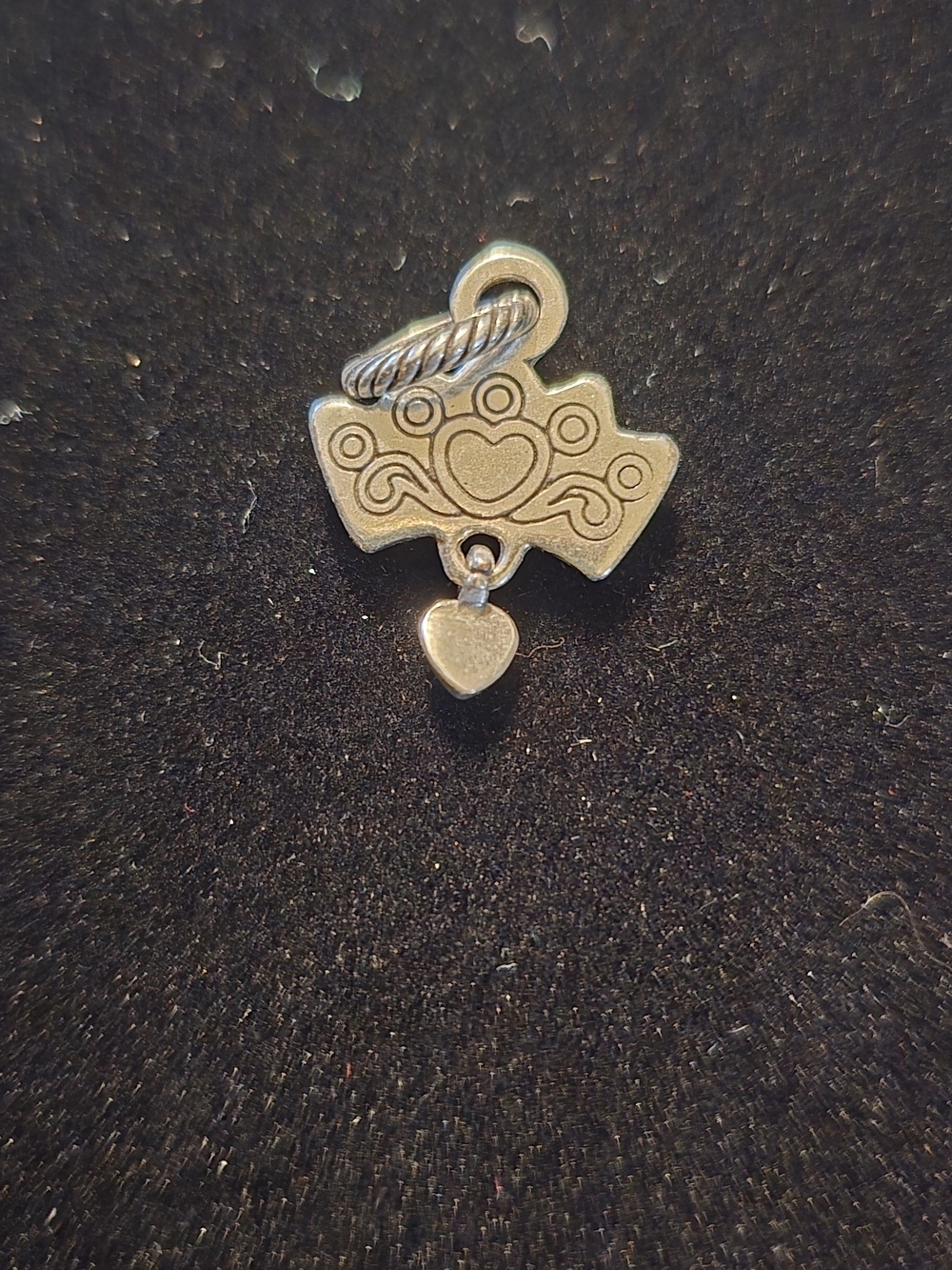 Retired silver-plated Brighton Princess crown charm - Picture 2 of 4